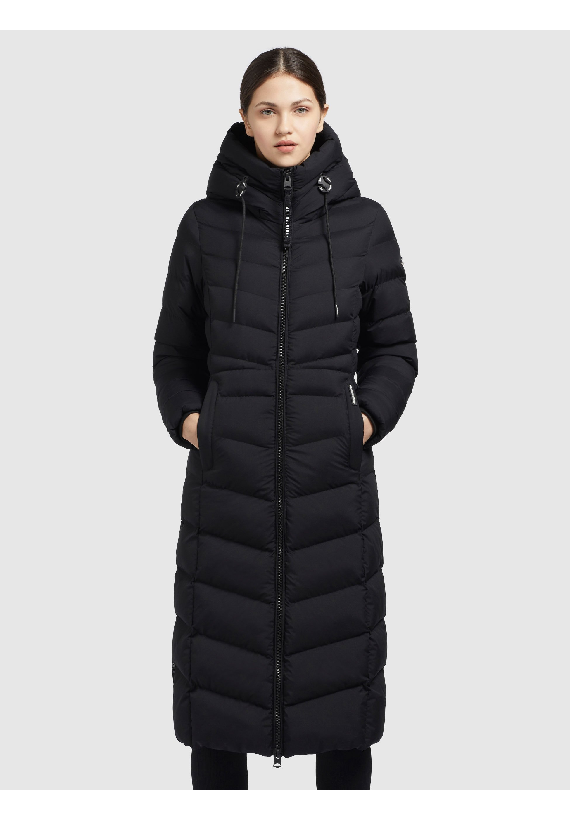 Daunenmantel schwarz matt Clearance